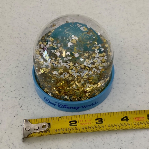 Walt Disney World Small Tinkerbell & Castle Mickey Head Plastic Snow Globe - Picture 12 of 12